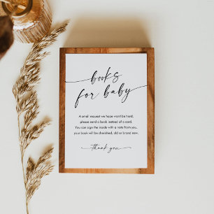 KAIA Minimalist Baby Book Request Enclosure Card