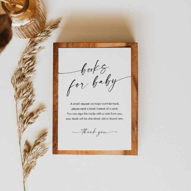 KAIA Minimalist Baby Book Request Enclosure Card (Creator Uploaded)