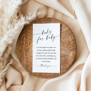 KAIA Minimalist Baby Book Request Enclosure Card
