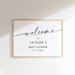 KAIA MInimalist Baby Shower Welcome Poster<br><div class="desc">Where simplicity meets sophistication in every stroke,  this minimalist collection exudes elegance. The modern and stylistic font adorns each piece with timeless charm,  making it the perfect choice for weddings,  bridal showers,  baby showers,  and all other occasions where understated beauty reigns supreme.</div>