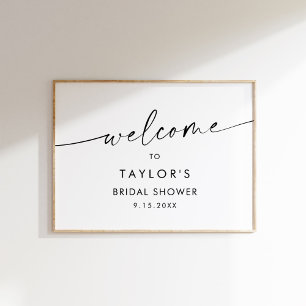 KAIA Minimalist Bridal Shower Welcome  Poster