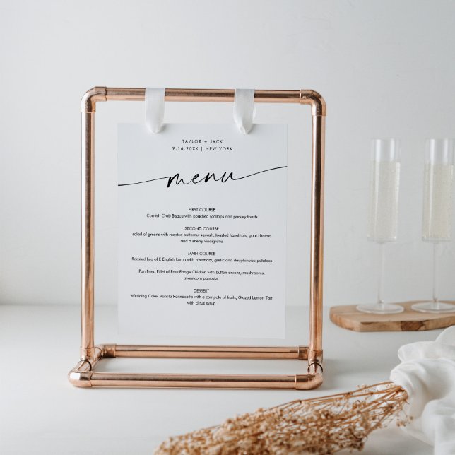 KAIA Minimalist Wedding Menu Sign (Creator Uploaded)