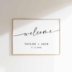 KAIA Minimalist Wedding Welcome  Poster
