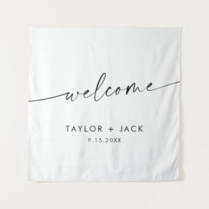 KAIA Minimalist Wedding Welcome  Tapestry