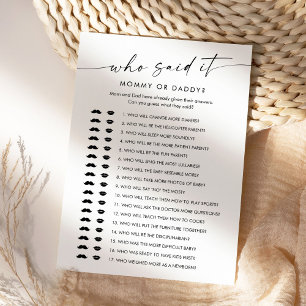 KAIA Who Said It Mummy Daddy Baby Game Card