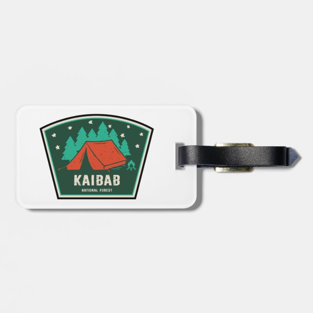 Kaibab National Forest Arizona Camping Luggage Tag (Back Horizontal)