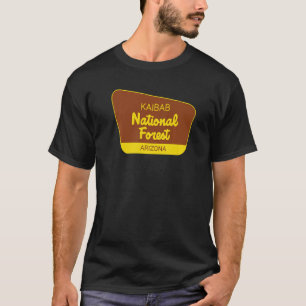 Kaibab National Forest Arizona Retro Sign T-Shirt