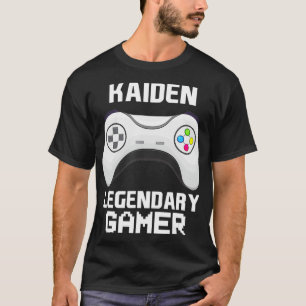Kaiden Legendary Gamer Personalised Video Gaming N T-Shirt