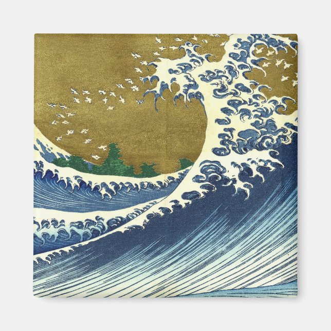 Kaijo no Fuji Hokusai wave Kanagawa masterpiece Magnet (Front)
