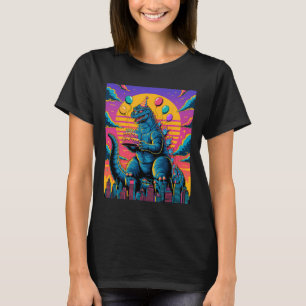 Kaiju Birthday Lloon And Cake Monster Movie Bday D T-Shirt