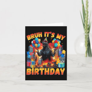 Kaiju Birthday Party Japan Monster Dinosuar Its My Card