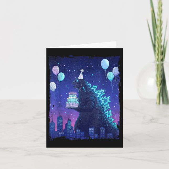 Kaiju Birthday Party Japan Monster Its My Birthday Card (Front)