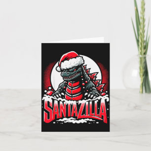 Kaiju Christmas Santazilla Japanese Monster Dinosa Card
