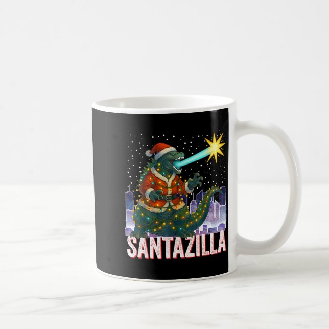 Kaiju Christmas Santazilla Japanese Monster Dinosa Coffee Mug (Right)