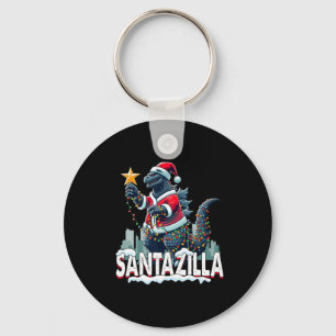 Kaiju Christmas Santazilla Japanese Monster Dinosa Key Ring