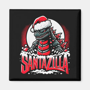 Kaiju Christmas Santazilla Japanese Monster Dinosa Magnet