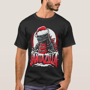 Kaiju Christmas Santazilla Japanese Monster Dinosa T-Shirt
