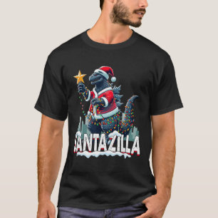 Kaiju Christmas Santazilla Japanese Monster Dinosa T-Shirt
