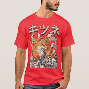 Kaiju Kitsune Nine Tailed Fo Japanese Monster  T-Shirt