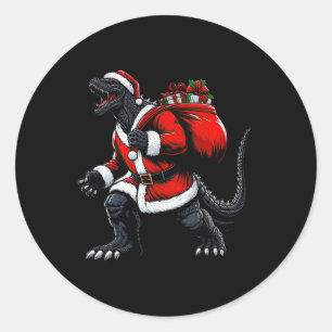 Kaiju Santa Christmas Santazilla Japanese Monster  Classic Round Sticker