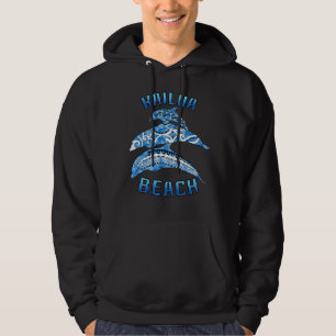Kailua Beach Hawaii Vacation Tribal Dolphins Hoodie