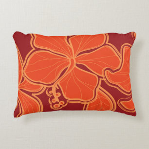 Kailua Hibiscus Hawaiian Reversible Floral Decorative Cushion