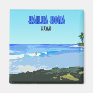 Kailua Kona Big Island Hawaii Vintage Magnet