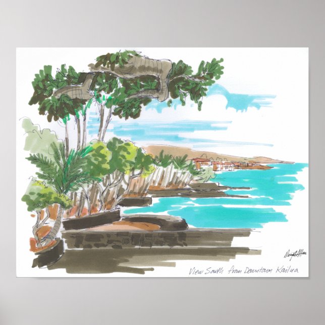 Kailua-Kona Coast Poster (Front)
