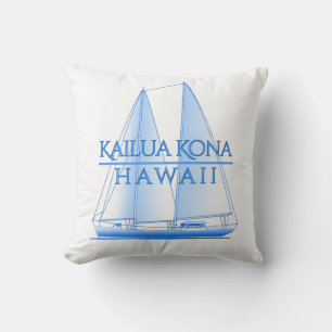 Kailua Kona Coastal Nautical Sailing Sailor Cushion