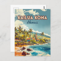 Kailua Kona Hawaii Big Island Beach Vintage
