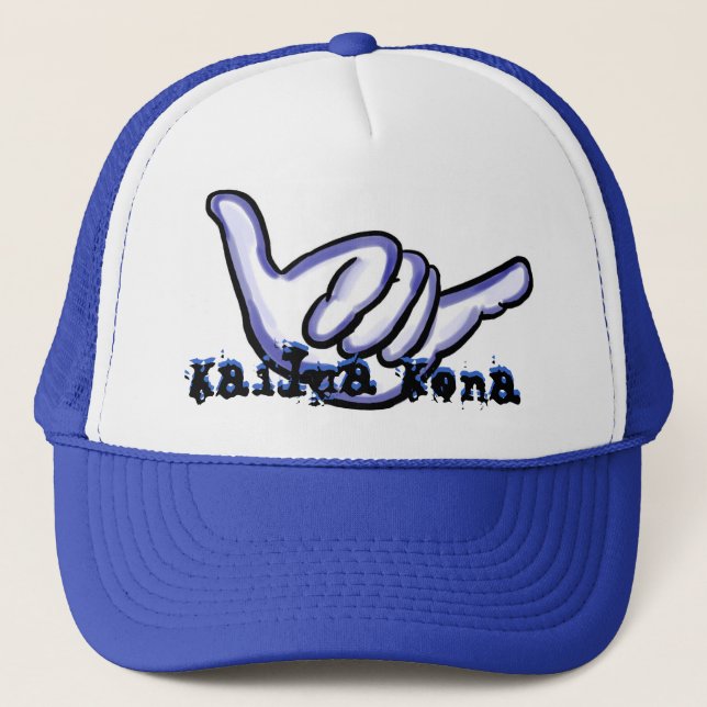 Kailua Kona hawaii blue shaka hat (Front)