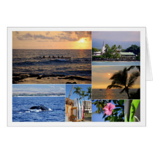 Kailua Kona Hawaii Collage Card