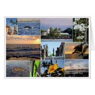 Kailua Kona Hawaii Collage Card