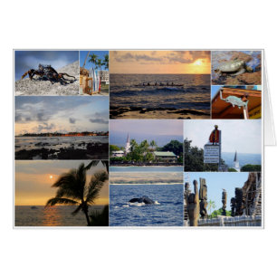 Kailua Kona Hawaii Collage Card