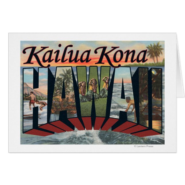 Kailua Kona, Hawaii - Large Letter Scenes (Front Horizontal)