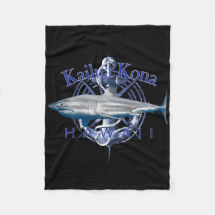 Kailua Kona Hawaii Nautical Sailing Boating  Fleece Blanket