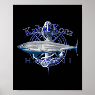Kailua Kona Hawaii Nautical Sailing Boating  Poster