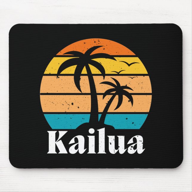 Kailua Retro Vintage Mouse Pad (Front)