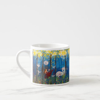 Kairos Woman and Unicorn Surreal Art Espresso Cup
