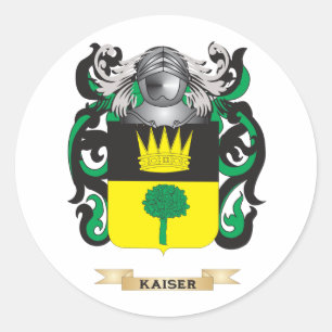Kaiser Coat of Arms (Family Crest) Classic Round Sticker