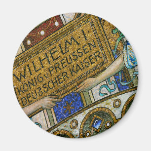 Kaiser Wilhelm Church, Berlin, Plague, Mosaic Tile Magnet