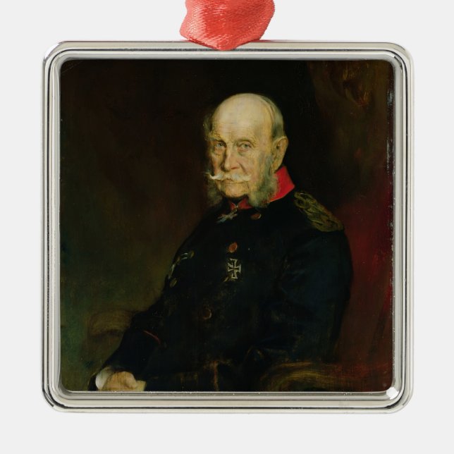 Kaiser Wilhelm I , 1888 Metal Tree Decoration (Front)