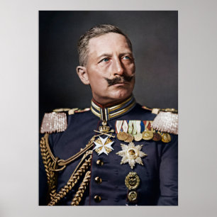 Kaiser Wilhelm II 1908 colourized Poster