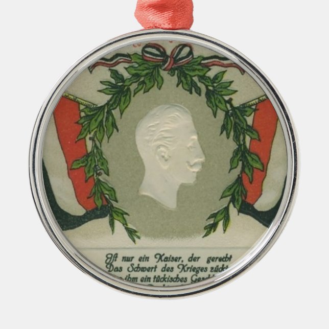 Kaiser Wilhelm II Metal Tree Decoration (Front)
