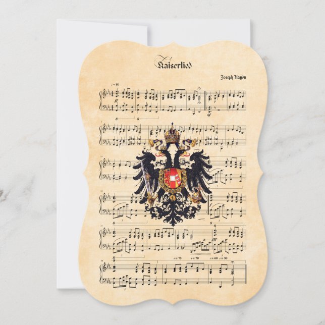 Kaiserlied, Austrian emperor's hymn Holiday Card (Front)