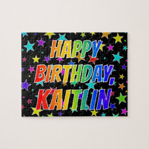 "KAITLIN" First Name, Fun "HAPPY BIRTHDAY" Jigsaw Puzzle