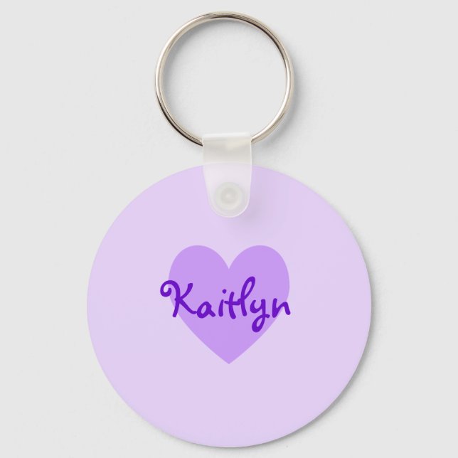 Kaitlyn in Purple Key Ring (Front)