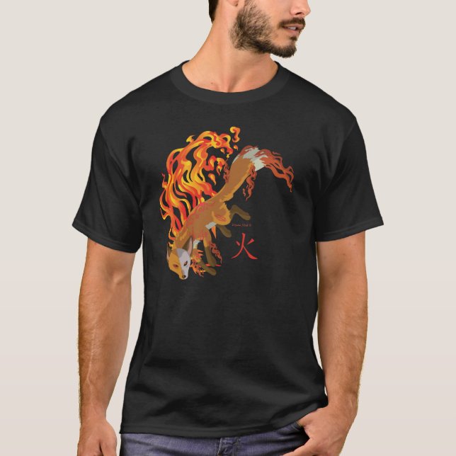 Kaius the Fox, Guardian of Fire Men's Dark T-Shirt (Front)