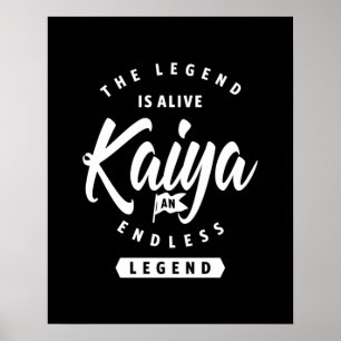 Kaiya Personalised Name Birthday Gift Poster