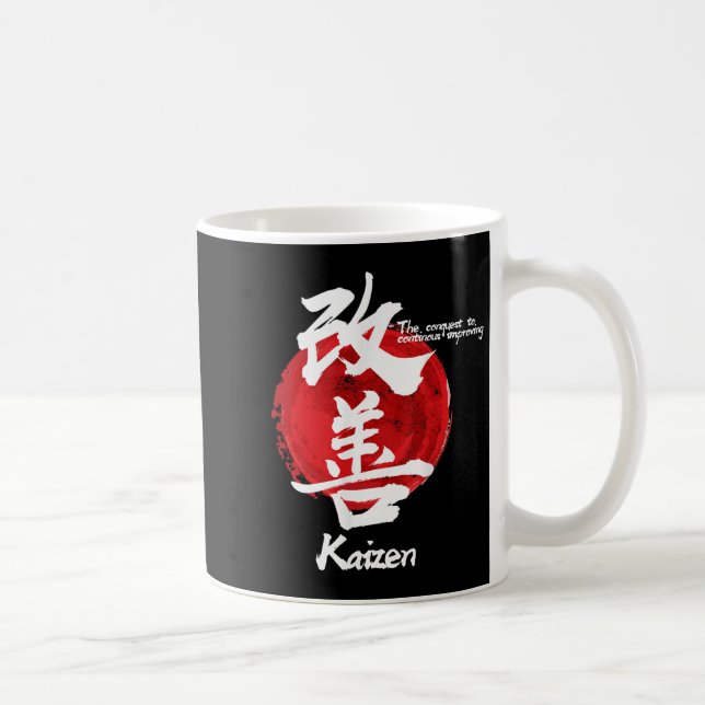 Kaizen Japanese Improving Concept Quote Calligraph Coffee Mug (Right)